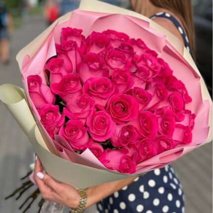 Букет из розовых роз "Самой лучшей..."